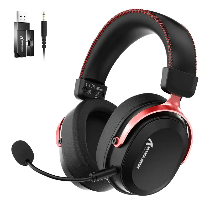 CASQUE GAMING ATTACK SHARK L30 PRO WIRELESS BLACK-RED